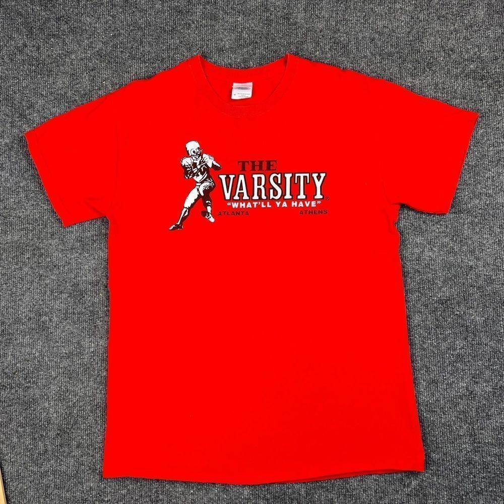 The Varsity Athens Atlanta T Shirt Adult Medium M Big Football Graphic Logo Tee